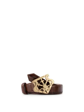 Clarence Belt       40% Off   |   Save £54  conker croc Belt